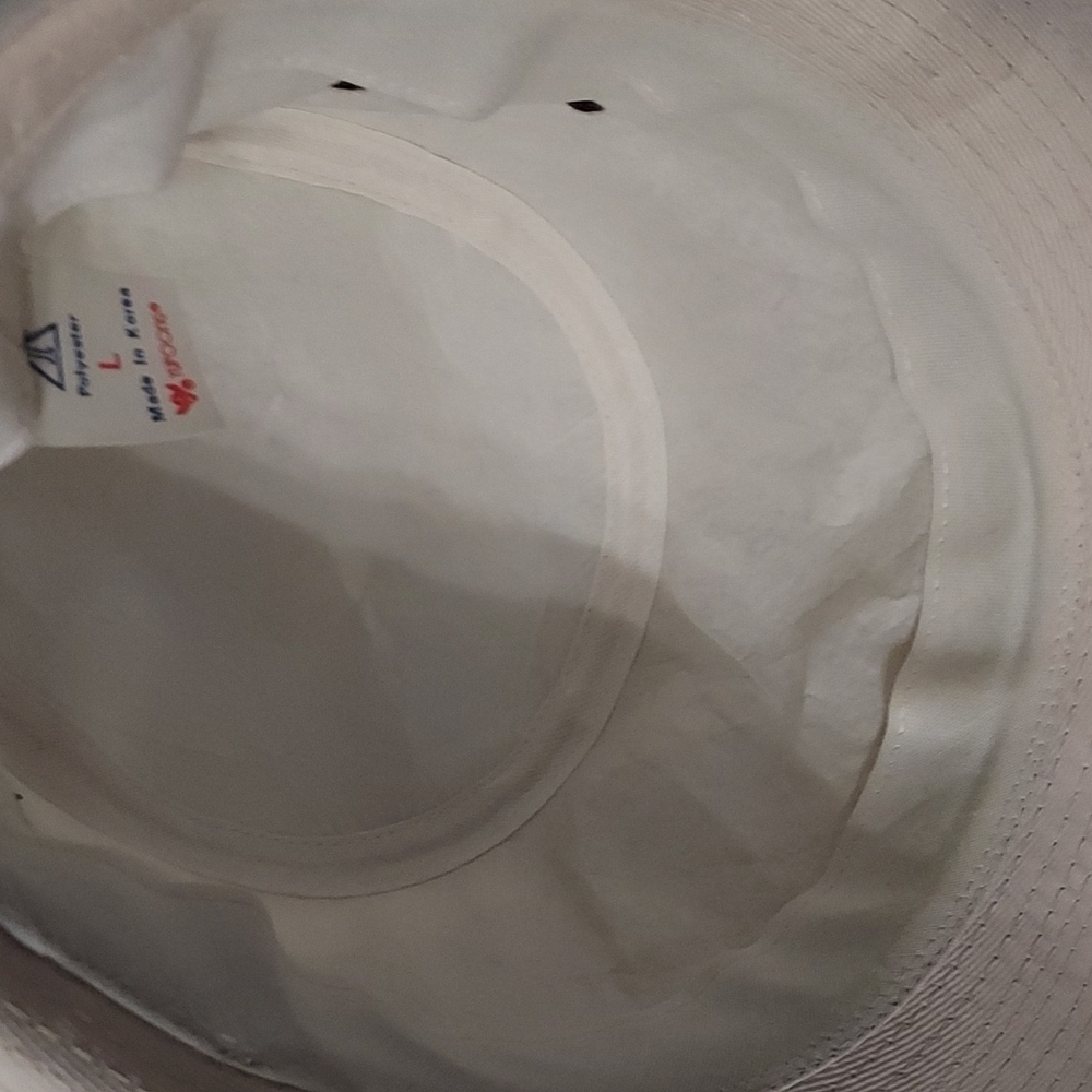 Fedora Hat Size Large Ivory with a Brown&Ivory Band w/brown cord.No Stains. - Picture 8 of 12